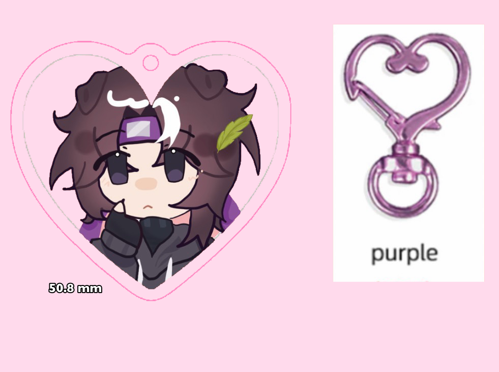 Wifies holographic acrylic keychain